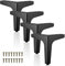 Sightday Lot de 4 Pieds de Meuble en métal Noir de 10 cm - avec vis - Charge maximale : 800 kg - pour canapé, Tables Basses, armoires, armoires TV, Table de Chevet, tiroirs (Noir)
