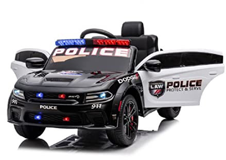 Kinderfahrzeug - Elektro Auto Dodge Polizei lizenziert - 12V Akku,2 Motoren- 2,4Ghz Fernsteuerung, MP3