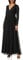 Maya Deluxe Femme Maxi, Soirée Manches Longues, Robe Cérémonie Mariage, Bal de Promo Demoiselle d'honneur, Noir, 46