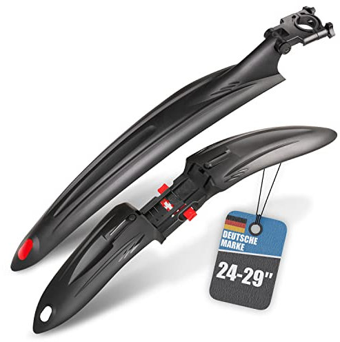bonsport Fahrrad Schutzblech Set 24-29 Zoll - Universal Schutzbleche Mountainbike mit Schnellspanner für vorne und hinten - MTB Spritzschutz