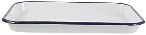 COLLBATH Enamel Baking Dish Rectangular Roasting Tin Multi Functional Baking Pan for Kitchen for Casseroles Cakes and Roasting for Oven Use