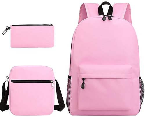 Schulrucksack Jungen Mädchen Teenager Rucksack Schule Schultasche Jugendliche Jungen Primary School Bag Backpack Schulranzen Uni Rucksack Teenager Mädchen Groß Schulrucksack Oberstufe Schoolbag Rosa