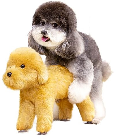 ZZYYZZ Simulations-Paarungsspielzeug für männliche Hunde, Teddy-Entlüftungs-Silikonspielzeug, Schlafbrunst mit Herzschlag-Plüschspielzeughunden,18cm/7.1