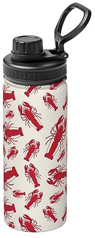 Red Lobster 530 ml Sport Isolierte Wasserflasche Edelstahl Wasserkocher Tragbare Tasse Für Gym Outdoor Sports