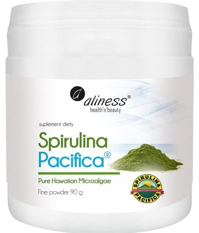 Aliness - Spirulina Pacifica® - Reine hawaiianische Mikroalgen - Ohne Zusatzstoffe - Veganer - Vegetarier - Nahrungsergänzungsmittel - 90g Pulver