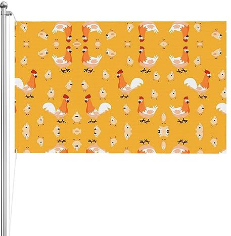 Huhn Küken langlebige doppelseitige Outdoor-Flaggen 12,7 x 20,3 cm für Büro und Zuhause, perfekt patriotische Outdoor-Flagge