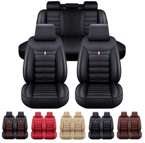 ItZza Auto Leder Sitzbezügesets für BMW X1 U11 2022-2023 2024 Full Surround Custom Sitzkissen Sitzbezüge Auflagen Seat Cover Sets Zubehör,Blackstyle