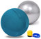 Stabilitätsball 55/65/75 cm, Yoga-Ball, Anti-Burst-Gymnastikball mit aufblasbarem Strohhalm, Stoffball, Yoga-Ball, Sitzball, Stuhl, Sitzball, ergonomischer Sitz, Büro- und Heimtrainingsball, Fitness