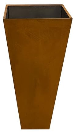 Köhko® Designer-Pyramidenkübel aus Cortenstahl Vina Höhe von 114cm | Pflanztopf in Edelrost-Optik