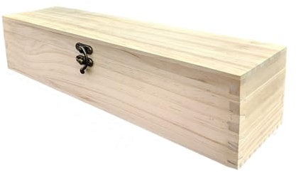 kowaku Holzkiste mit Klappdeckel, Elegante Aufbewahrungsbox Aus Naturholz, 36.8 cm x 9.8 cm x 8 cm
