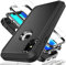 YmhxcY for iPhone XS Case iPhone X Case 5.8-Inch with Explosion-Proof Screen Protector,3 in 1 Shockproof TPU Hard PC Bumper Drop-Proof Shell for iPhone XS/X-Black
