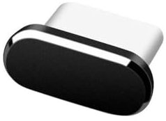 FPC USB-C Port Metal Charging Dock Anti Dust Protection Cover Plug Cap USB TYPE-C, Compatible with iPhone 16 | 15 | Pro | Plus | Pro Max (Black)