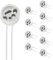 Viitech GU10 Fassung, GU10 LED Fassung mit 15CM Silikon-Stromleitung 0.75mm², GU10 Lampenfassung für LED Glühlampe Halogen, Hitzebeständigkeit Bis 230℃, 110-250V, 0-100W (10er Set)