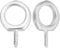 Beebeecraft 1 Box 10Pcs Mini Screw Eye Pin 925 Sterling Silver Screw Eye Pins Clasps Hooks for Half Drilled Beads Bracelet Keychain Earring Crafts Making (9x6x1mm)