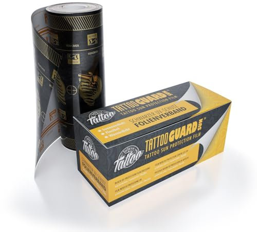 Believa Tattoo Sun Protection Film - Schwarze UV - Hautschutzauflage - Atmungsaktiv, wasserdicht und flexibel - 10m x 15cm (Rolle)