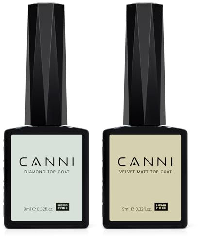 CANNI UV Nagellack Top Coat Gel UV Matt Top Coat Für Gelnägel Art Maniküre Unterlack Überlack Set Nail Art Starter Manicure Salon DIY at Home