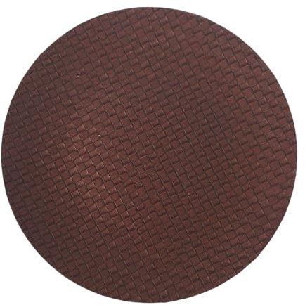 Sottopiatto rotondo effetto pelle marrone diam. 33 cm