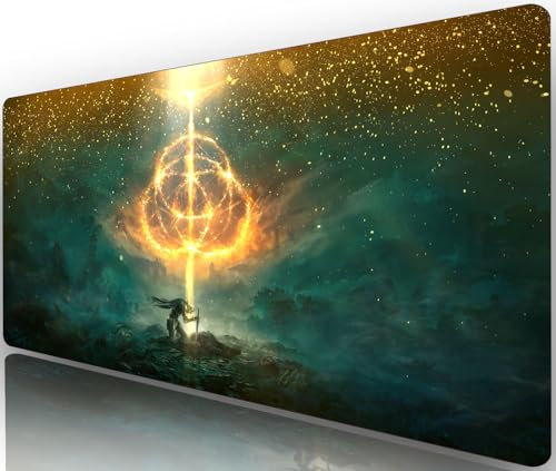 Elden Ring Tapis de souris | Shadow of the Erdtree | Tapis de souris Ranni XXL 800 x 300 | Grand tapis de bureau imperméable – Base en caoutchouc antidérapant, résistant à l'usure