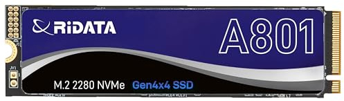 Ridata A801 500Gb Internal Solid State Drive With Slc Cache, Nvme 1.4 Pcie Gen 4X4, Ssd M.2 2280, 3D Nand Read/Write Speed Up to 5000/2700 Mb/S, Gaming & A Storage