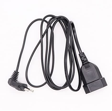QSBVSO Cavo di prolunga di Alimentazione da 90 Gradi Maschio a Femmina for Computer PC 0,3 m / 0,6 m Cavo CA ad Angolo con curvatura a 2 Poli(1.8m)