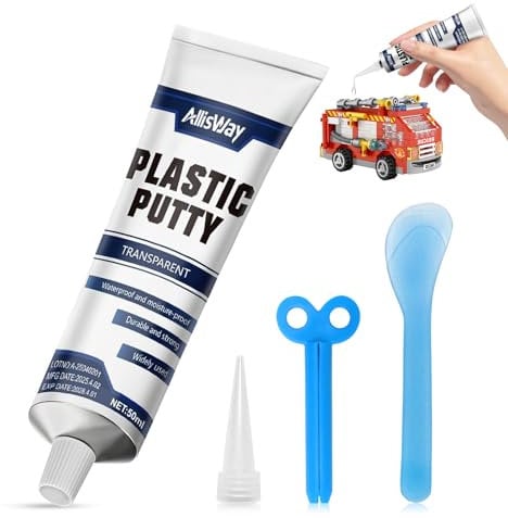 Allisway Mastic pour Plastique, Colle pour Maquette, Colle Forte Plastique, Séchage Rapide, Convient pour Le Collage de Plastiques durs Domestiques Courants Tels Que L'acrylique et Les Modèles, 50 Ml