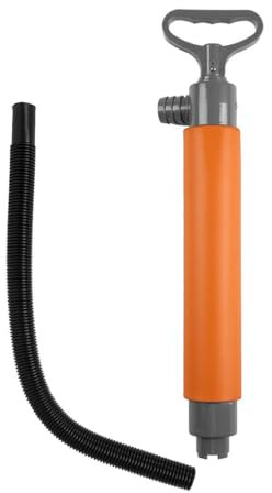 Locadence Manual Bilge Pump, Portable Hand Water Pump with Detachable Extension Hose for Small Boats, Kayaks, Canoes, Water Enthusiast (Orange)
