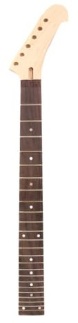WUQIMUSC Replacement Electric Guitar Neck 24 Fret, 24.75inch(628mm) Scale Length, Bolt on Heel, Guitar Neck Banana Headstock with Locking Nut Style, Top adjustment