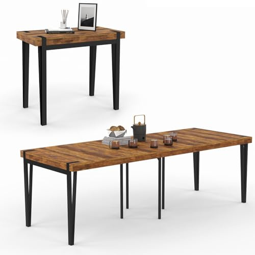 IDMarket - Table Console Extensible Austria 10 Personnes 235 cm Design Industriel