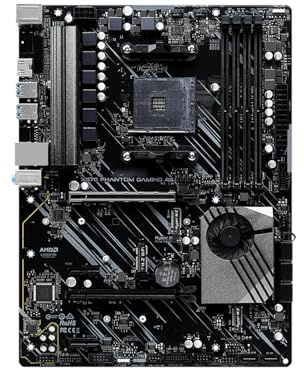 Placa Madre Placa Base Fit For ASRock X570 Phantom Gaming 4S Compatible con CPU 5500, 5600, 5700X, 5800X3D, DDR4, M.2, NVME, HDMI, PCIe 4.0, ATX, AM4