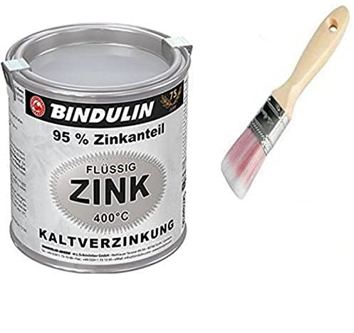 HDmirrorR Flüssig-Zink 250 ml Dose Farbe: Silber inkl. Pinsel von E-Com24 (Zink 250)