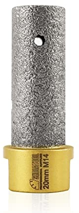 SHDIATOOL Diamond Finger Milling Bit 20MM for Enlarging Holes of Tile, M14