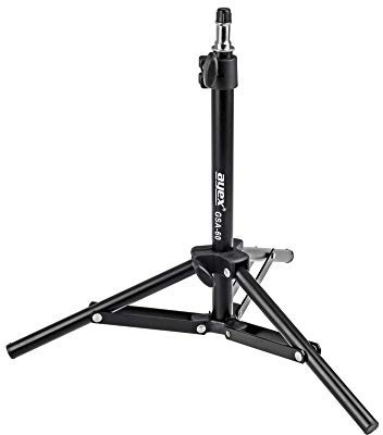 ayex kompaktes leichtes Lampenstativ Stufenlos einstellbar von 24 bis 40cm mit 5/8 Spigot Anschluss Lichtstativ dreibeinig GSA-40