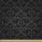 ABAKUHAUS Dunkelgrau Gewebe als Meterware, Schwarzer Damast mit Blumen, Dicht Gewebter Stoff zum Nähen Polster Wohnaccessoires, 3M (148x300cm), Schwarz Grau