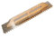 Toolty Stainless Steel Square Notched Trowel - 680mm, 4x4mm - Wooden Handle - for Adhesive Mortars - Tiling, Plastering