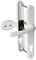 uPVC Door Handle 92mm 62mm Offset Lever Pad 215mm Fixings Sprung Pair Patio PVC White