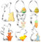 Emporte Piece Lapin Paques,6 Emporte Piece Paques Patisserie,Paques Emporte-pièces en Acier Inoxydable,Emporte Piece Gateau de Paques Animaux,Poussin,œuf de Pâques,Carotte,Tête de Lapin et Papillon