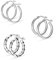 LeCalla Set classico di gioielli in argento Sterling placcato oro giallo rosa intrecciato taglio a diamante Click-Top orecchini a cerchio per donne adolescenti, Argento, non noto