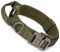 Huntvp taktisch Hundehalsband Verstellbar mit Kontrollgriff, aus Nylon, gepolstert, Metallschnalle, für Mittlere Große Hunde Jagd Training Freizeit Outdoor, Grün XL