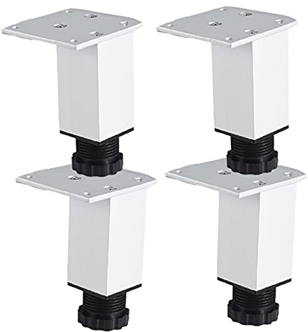 4 Pièces Pieds de Meubles Réglables,Pieds de Table En Alliage D'aluminium,Pieds D'armoire Carrés,Pieds de Cuisine de Soutien,Pour Canapés,Basses,Armoire de Salle de Bain (4cm/1.6in)
