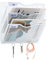 EasyPAG 3 Fächer Metall A4 Zeitschriften Wandhalter Zeitschriftenhalter Wand Aktenablage Dokumentenhalter Magazin Wandhalterung Post Organizer Prospektspender Flyerhalter Hängend mit 5 Haken,Weiß