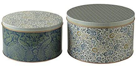 Laura Ashley Storage Collectables Geschirrset 2 Dosen Daniela und Pfaugelb Zinn