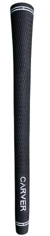 Carver Golf Grips - Standard/Midsize - Black Rubber Golf Club Grip - All Weather Performance (Midsize)