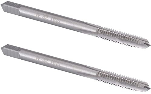 Burkit Lot de 2 tarauds à filetage UNC No 8-32 pour droitier, HSS 8 x 32 UNC