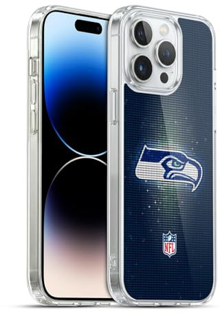 Head Case Designs Offizielle NFL LED Seattle Seahawks Artwork Gelhülle [Militärischer Schutzgrad] Kompatibel Mit Apple iPhone 14 Pro Max Und Kompatibel Mit MagSafe