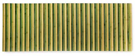 CosìCasa Bambusmatte – Vielseitiger Bambusteppich aus Bamboo als Badezimmer Matte, Badematte Holz oder Bad Läufer – die stilvolle Badematte Bambus als Bambus Deko (Grün - 50X600)