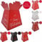 Valentines/Love/Anniversary Bouquet Box Vase - Transportation/Display Flower Box (Red with Happy Valentines & Hearts)
