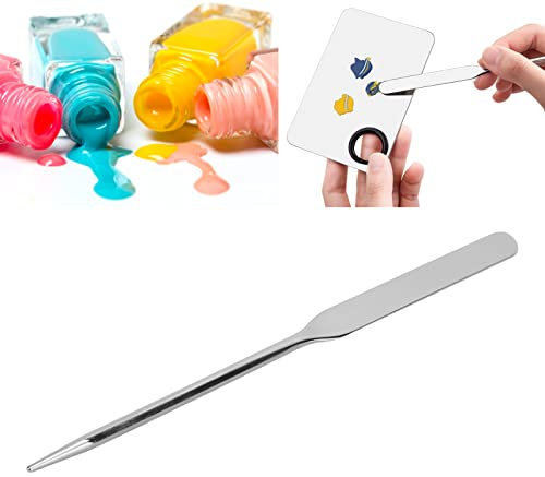 Spatola di Bellezza, Spatola Per Trucco, Spatola Per Fondotinta Liquido, Bacchetta Ergonomica Per Trucco Per Nail Art in Acciaio Inossidabile, Per Miscelazione di Truccatori