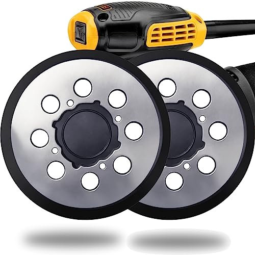 2 Pack 5 Inch 8 Hole Replacement Sander Pad for Dewalt DWE6423/6423K, DWE6421/6421K, DWE6421-B2, DWE6421-B3, DWE6421-BR, DCW210B - 5 Hook and Loop Sanding Backing Pad