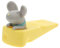 NUOBESTY Mouse Shape Door Wedge Cute Grey Mouse Door Stopper No Punching Door Blocker for Home Office Door Decor