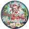 Ideen mit Herz Diamond Painting Fensterbild | doppelseitiger Druck | Ø18,3 cm | inkl. Diamond Painting Steine, Werkzeug und Zubehör (Rentier Rudolph | Frohe Weihnachten)
